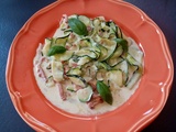 Courgettes à la carbonara