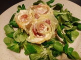 Fleurs de raclette (jambon fumé, pommes de terre)