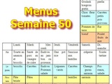 Idées repas planning semaine 50