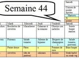 Menus de la semaine 44, planning idées repas