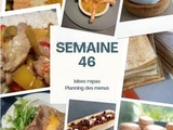 Menus semaine 46, idées repas, planning