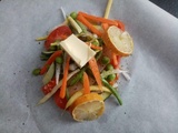 Papillote de poisson aux petits légumes