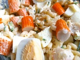 Salade de surimi et pâtes