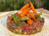 Tartare de bœuf, moutarde aux épices et légumes confits de Cyril Lignac dans tous en cuisine