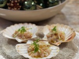 Tartare de Saint-Jacques au foie gras et pomme verte de Cyril Lignac dans tous en cuisine