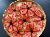 Tarte aux fraises en fleurs