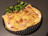 Tarte fine jambon pommes de terre mozza