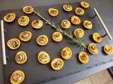 Tartelettes roses de courgettes