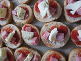 Tartines jambon, tomates mozzarella