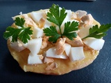 Tartines mimosa au curry (inspiration Cyril Lignac)