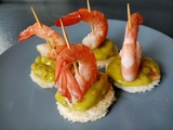 Toasts avocat crevettes