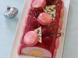 Bûche Mousse Framboise Coeur Lemon Curd