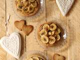 Tartelettes Banane, Chocolat et Beurre de Cacahuètes