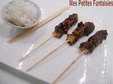 Brochettes japonaises au fromage et sauce Yakitori