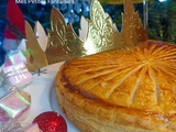 Galette des Rois : feuilletage inversé , crème d'amandes et pêches