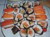 Premiers sushis et makis