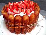 Charlotte aux fraises/chantilly/madeleines