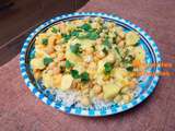 Curry de courettes, poivrons et pois chiche