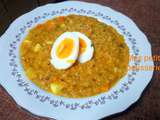 Dhal aux carottes-courgettes et oeufs