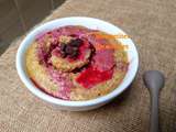 Mug cake façon donut aux fruits rouges