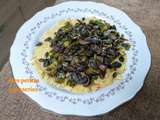 Polenta coco champignons poireaux