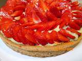 Tarte aux fraises et  crème pâtissière 