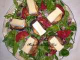 Salade au camenbert sur toast