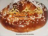 Couronne des rois briochée à la fleur d'oranger au thermomix