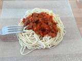 Sauce bolognaise avec le coulis de tomates maison