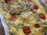 Clafoutis de Tomates Cerise au Basilic