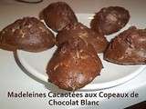 Madeleines Cacaotées aux Copeaux de Chocolat Blanc