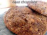 Cookies à la noix de coco et aux deux chocolats