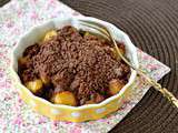 Crumble aux pommes poêlées et chocolat