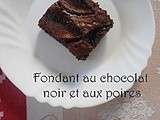 Fondant au chocolat noir et aux poires