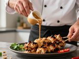 Poulet saté : la méthode pour réussir une sauce onctueuse