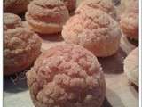 Choux croquants au rhubarbe curd