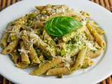 Spaghetti aux champignons et pesto maison