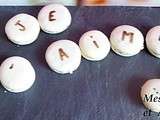 Macaron chocolat blanc - basilic