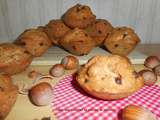 Cakes aux noisettes et pépites de chocolat