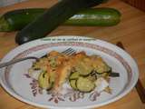 Crumble sur dos de cabillaud et courgettes