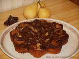 Gâteau aux poires et pépites de chocolat