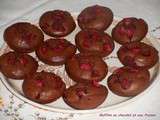 Muffins au chocolat et aux fraises