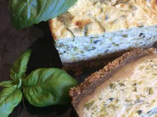 Cheesecake courgette et basilic