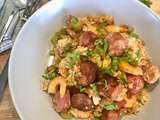 Jambalaya aux crevettes et aux saucisses