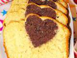 Cake vanille coeur choco