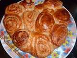 Brioche roulé au beurre de cacahuéte et noisette