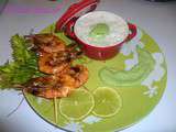 Gambas en sauce verte