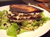 Millefeuille d’aubergines au saumon