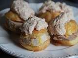 Choux farcis au foie gras et chantilly de foie gras