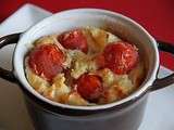 Clafoutis aux tomates cerises, chèvre et basilic